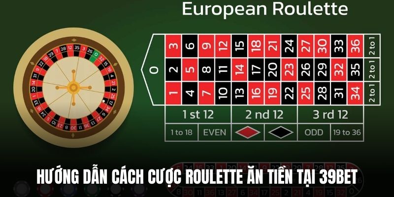 Hướng dẫn cách cược Roulette ăn tiền tại 39BET